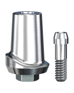 Implant Direct™ Dentistry ScrewPlant Straight Contoured Titanium Abutment (6.5mmD Width x 5.7mmD Platform x 1mmL Collar Height) - 1 / Per Box