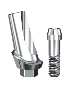 Implant Direct™ Dentistry ScrewPlant 15° Angled Contoured Titanium Abutment (3.7mmD Platform x 0.75mmL Collar Height) - 1 / Per Box