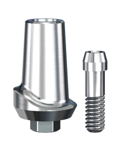 Implant Direct™ Dentistry ScrewPlant Straight Contoured Titanium Abutment (5.7mmD Width x 4.7mmD Platform x 1mmL Collar Height) - 1 / Per Box
