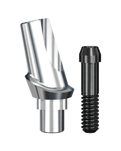 Implant Direct™ Dentistry RePlant 15° Angled Contoured Titanium Abutment (4.3mmD Platform x 1mmL Collar Height) - 1 / Per Box