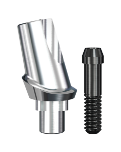 Implant Direct™ Dentistry RePlant 15° Angled Contoured Titanium Abutment (5.0mmD Platform x 1mmL Collar Height) - 1 / Per Box
