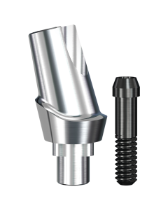 Implant Direct™ Dentistry RePlant 15° Angled Contoured Titanium Abutment (5.0mmD Platform x 2mmL Collar Height) - 1 / Per Box