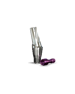 Implant Direct™ Dentistry InterActive Narrow 15° Angled Contoured Titanium Abutment (3.7mmD Width x 3.0mmD Platform x 3mmL Collar Height) - 1 / Per Box