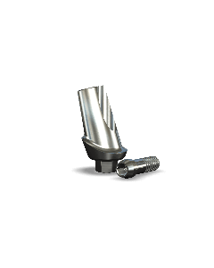 Implant Direct™ Dentistry Legacy 15° Angled Contoured Titanium Abutment (4.5mmD Platform x 1mmL Collar Height) - 1 / Per Box