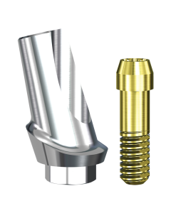Implant Direct™ Dentistry Swish 15° Angled Contoured Titanium Abutment (4.8mmD Platform x 0.75mmL Collar Height) - 1 / Per Box